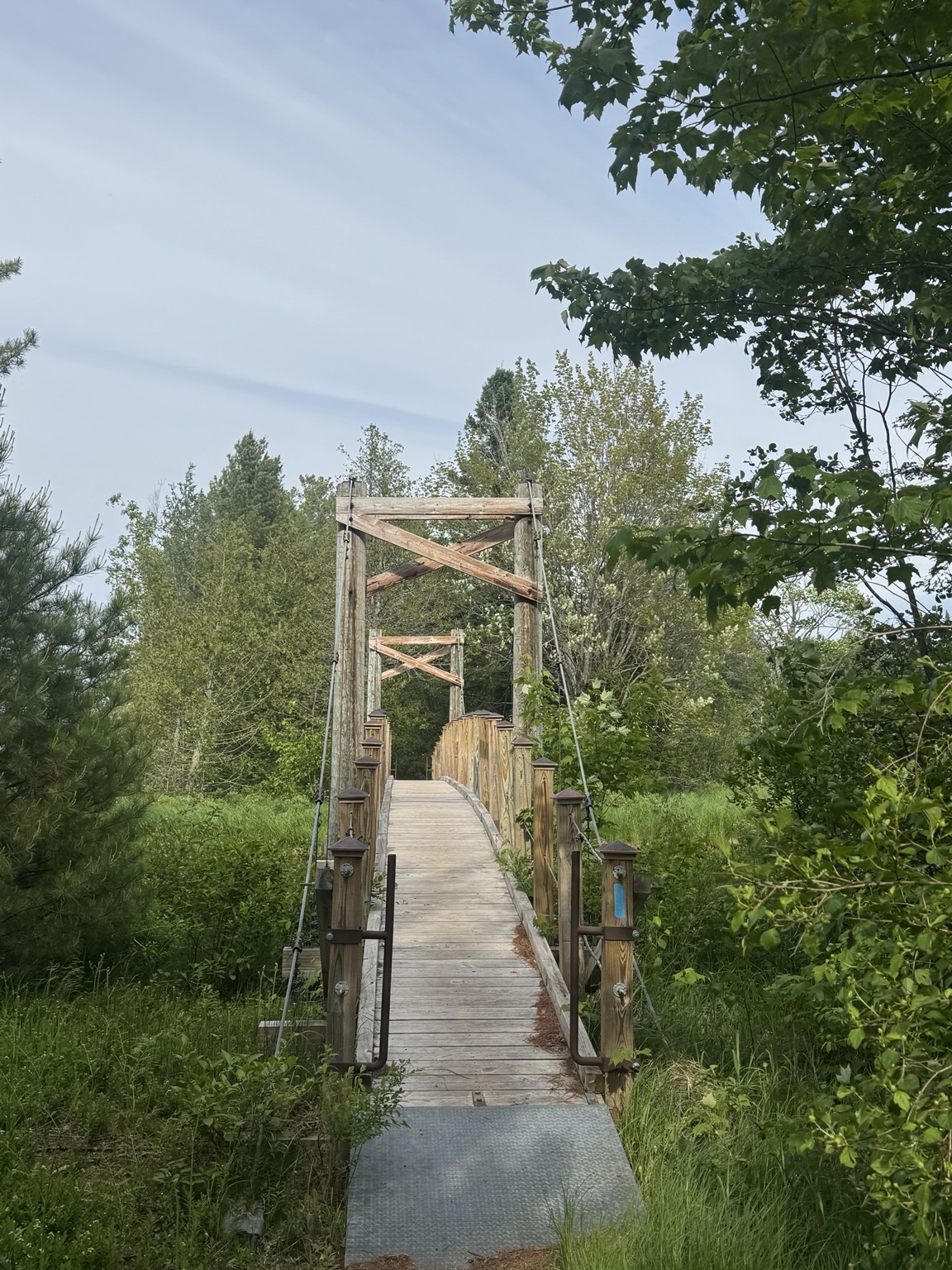 Naomikong Creek Suspension Bridge: A Hidden Gem Along Lake Superior